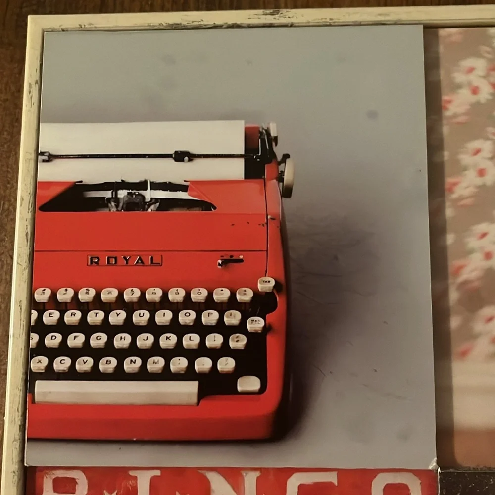 Red Nostalgia by Mandy Lynne Vintage Style Wall Art 12 1/2 x 16 1/2